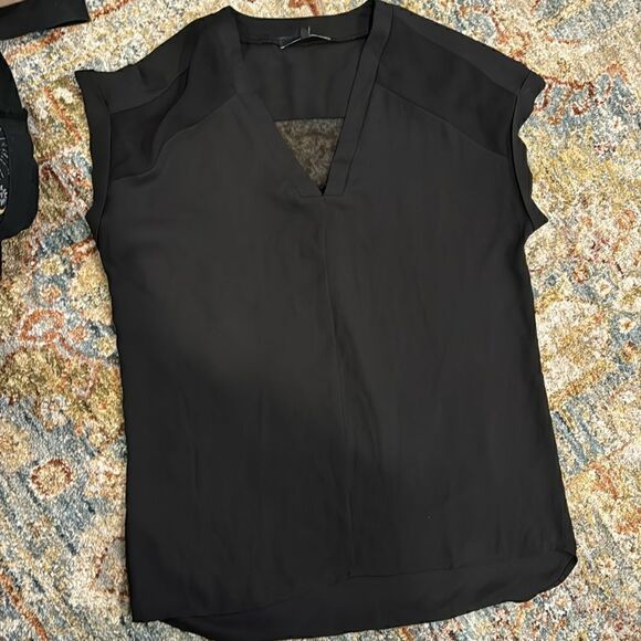 Ro & De black short sleeve blouse - Picture 1 of 5